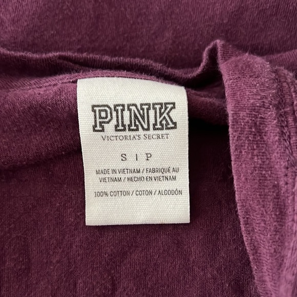VS Pink l Long Sleeve Purple Top - Picture 7 of 7